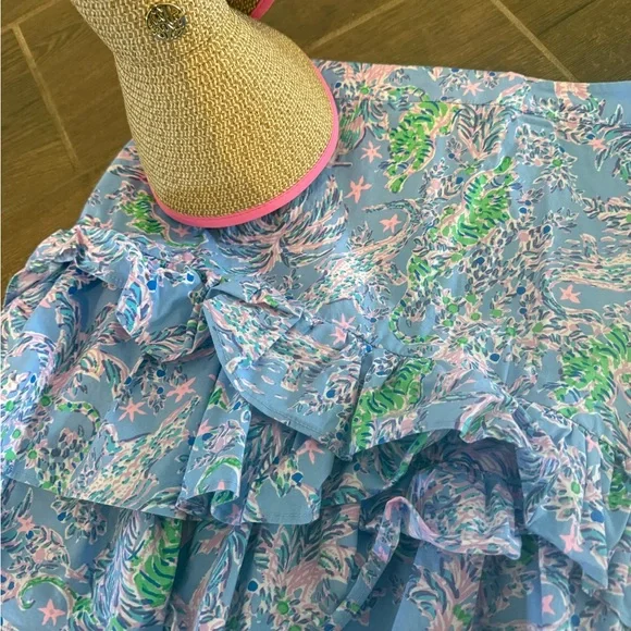 Lilly Pulitzer Pastel Print Ruffled Skirt - Picture 6 of 6